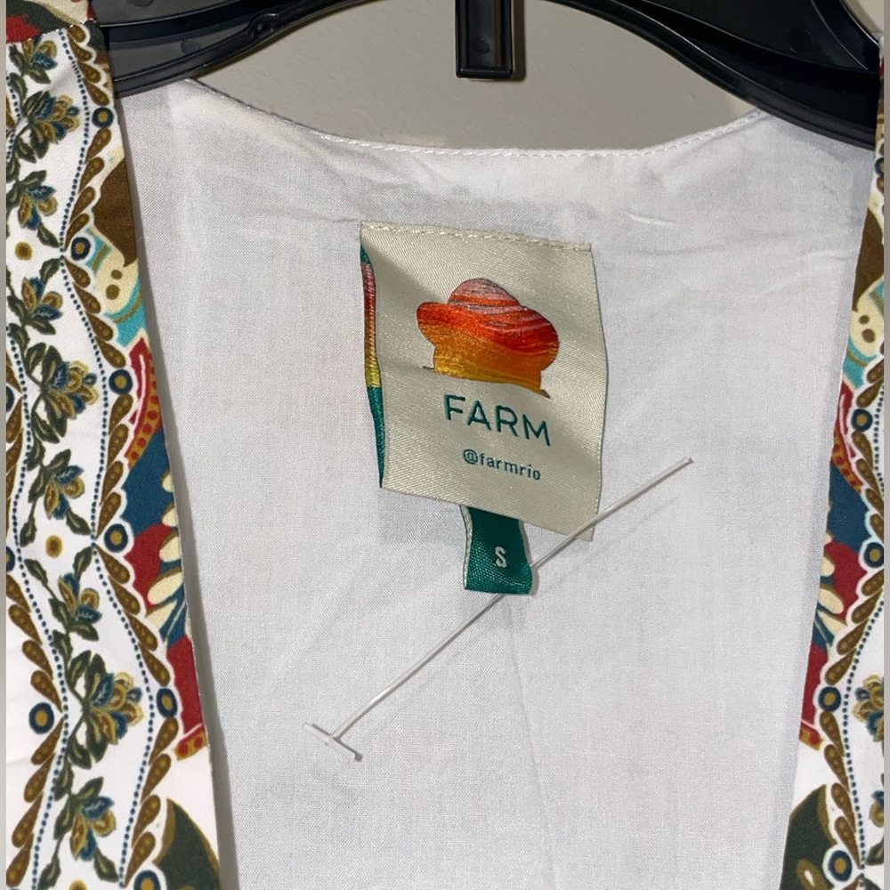 FARM Rio Off White Botanicals Belted Midi Dress - Picture 11 of 12